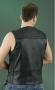 Men's Braided Leather Vest ML 1359N, Back